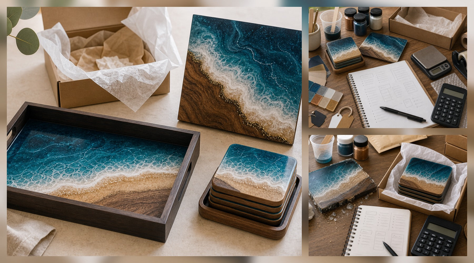 How to Price Resin Art Without Guessing: The Formula I’d Start With hero image for a Resin Society guide with realistic resin, epoxy, wood, tools, or finished project details.