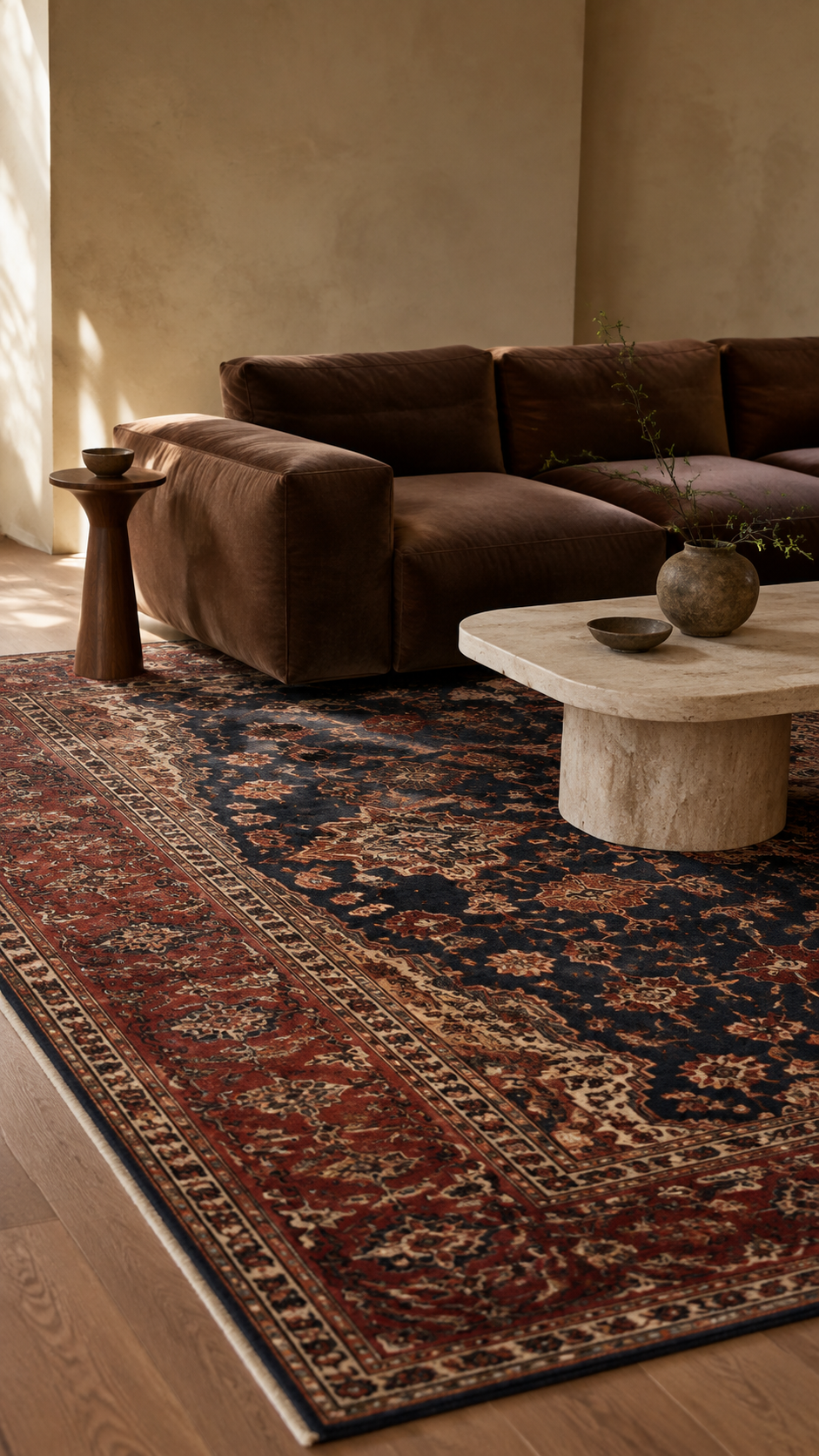 What Color Rug Goes With a Brown Sofa?