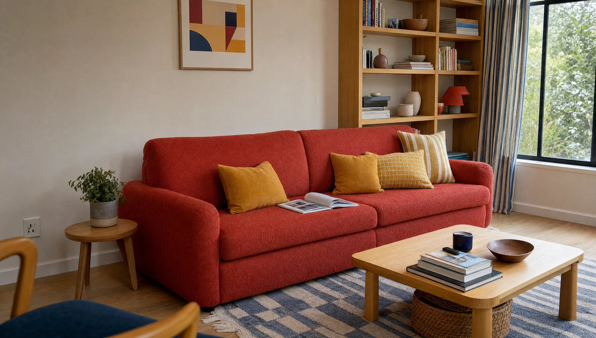 Color and pattern participate in the room rather than sitting on top of it.