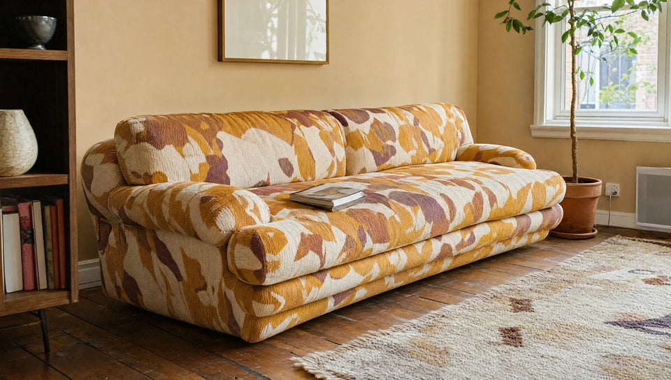 Patterned upholstery can carry much of a rooms visual identity.