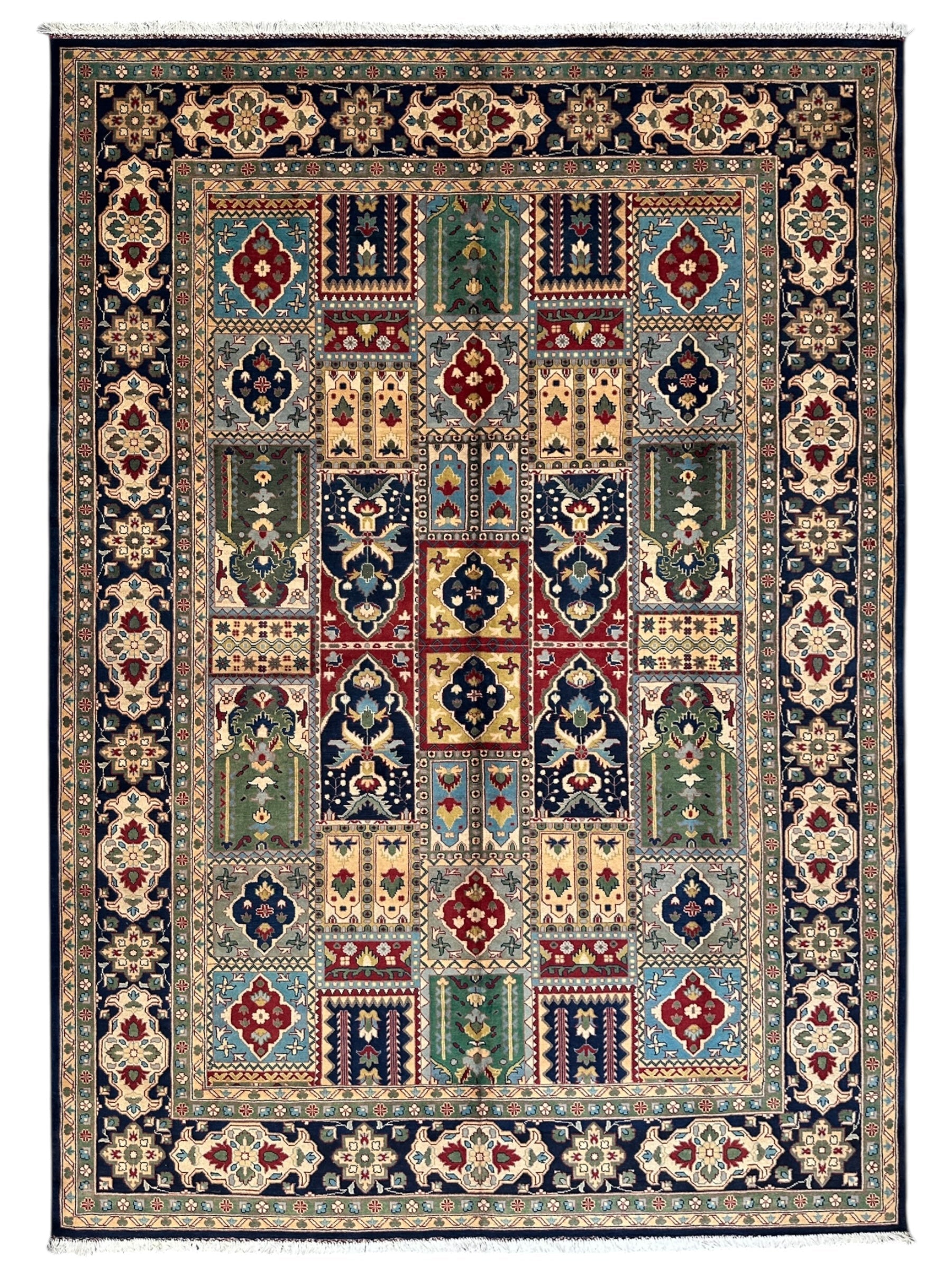 Area Rugs featuring Hand-Knotted Afghani Bakhtiari Garden Rug at Resin Society