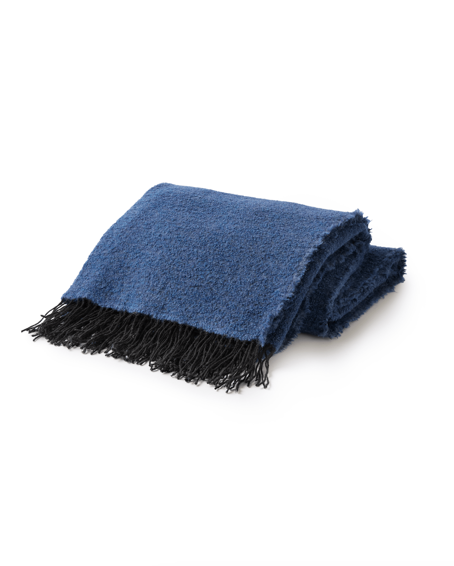 Throw Blankets featuring Fringe Bouclé Throw Cobalt at Resin Society