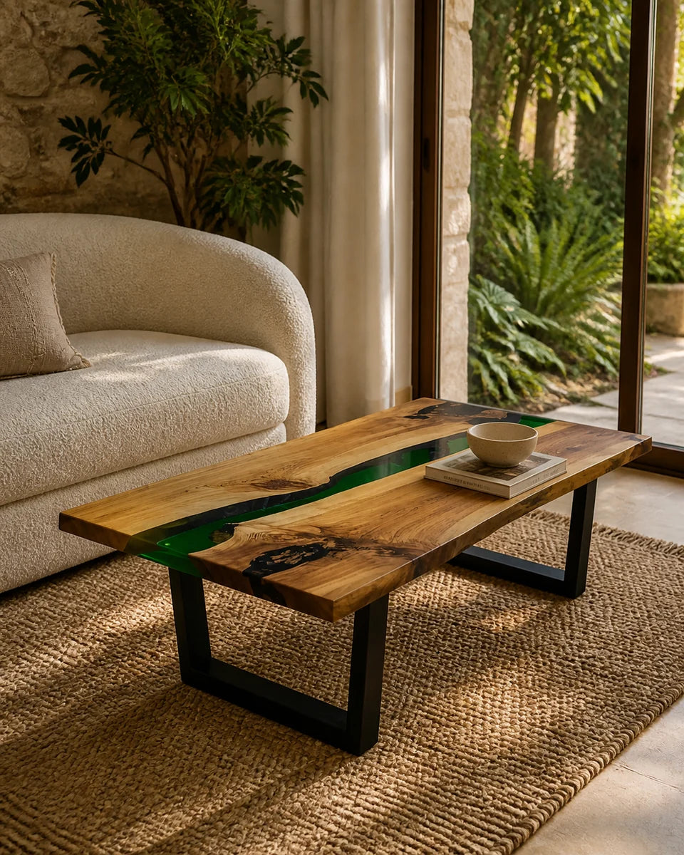 Epoxy Coffee Tables styled collection scene at Resin Society