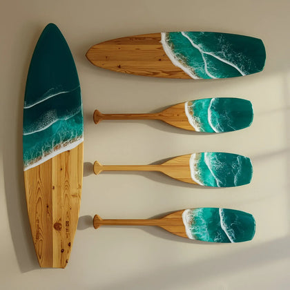 Ocean Resin Surfboard Decor