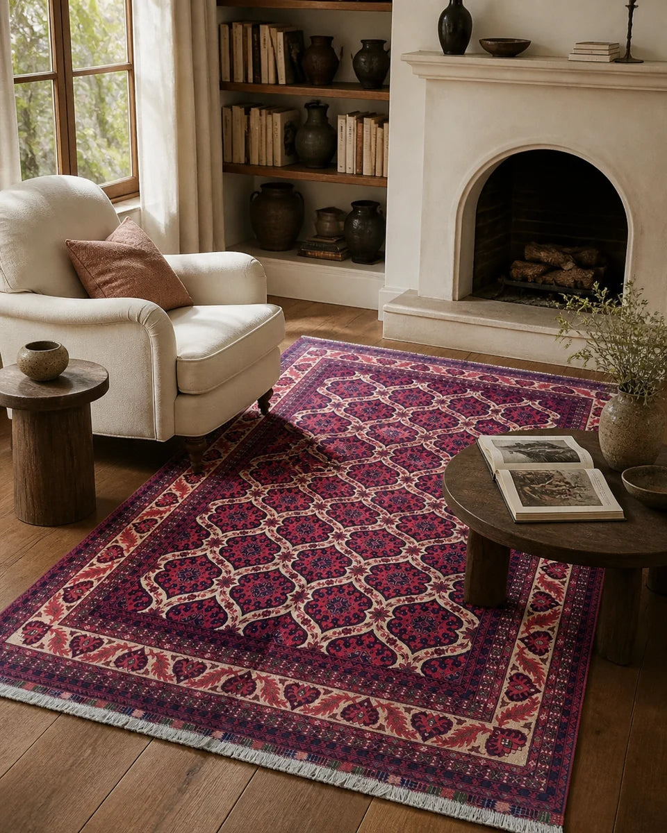 Hand-Knotted Wool Rugs styled collection scene at Resin Society