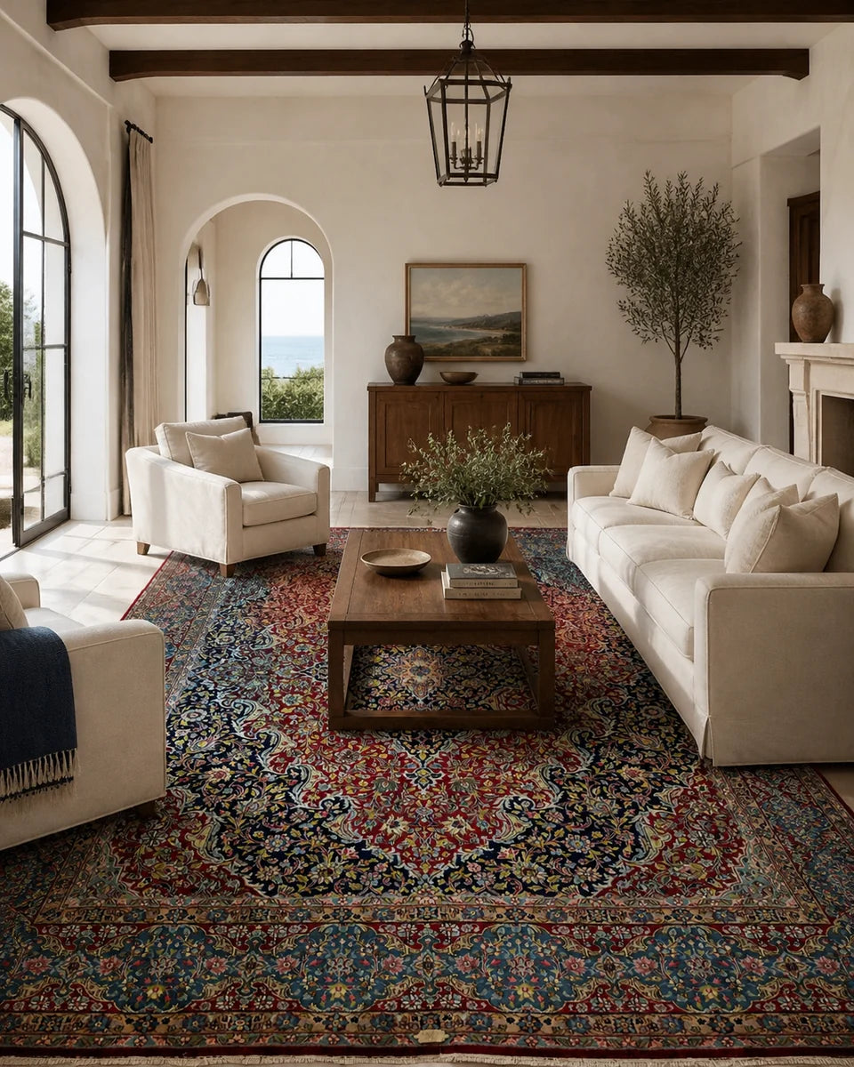 Vintage & Antique Rugs styled collection scene at Resin Society