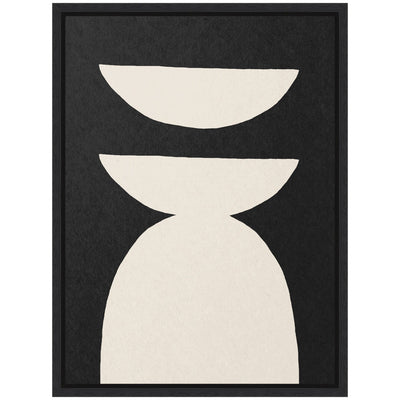 Sylvie White Geometric Abstract Framed Canvas by July Art Prints