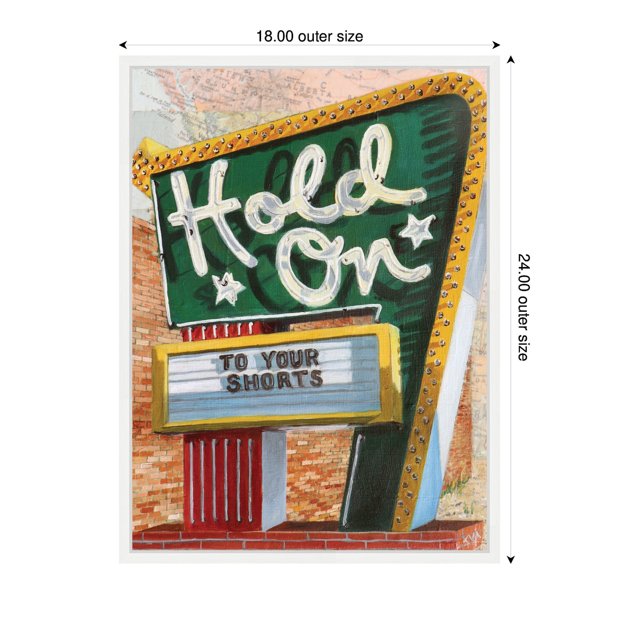 Hold On To Your Shorts by Krista V.
Allenstein Framed Canvas Wall Art Print