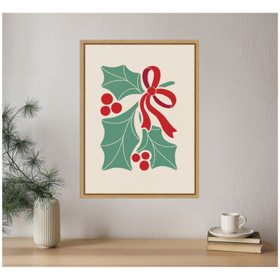 Sylvie Framed Canvas Christmas Icons Prima Set Nouveau Holly by Dominique Vari