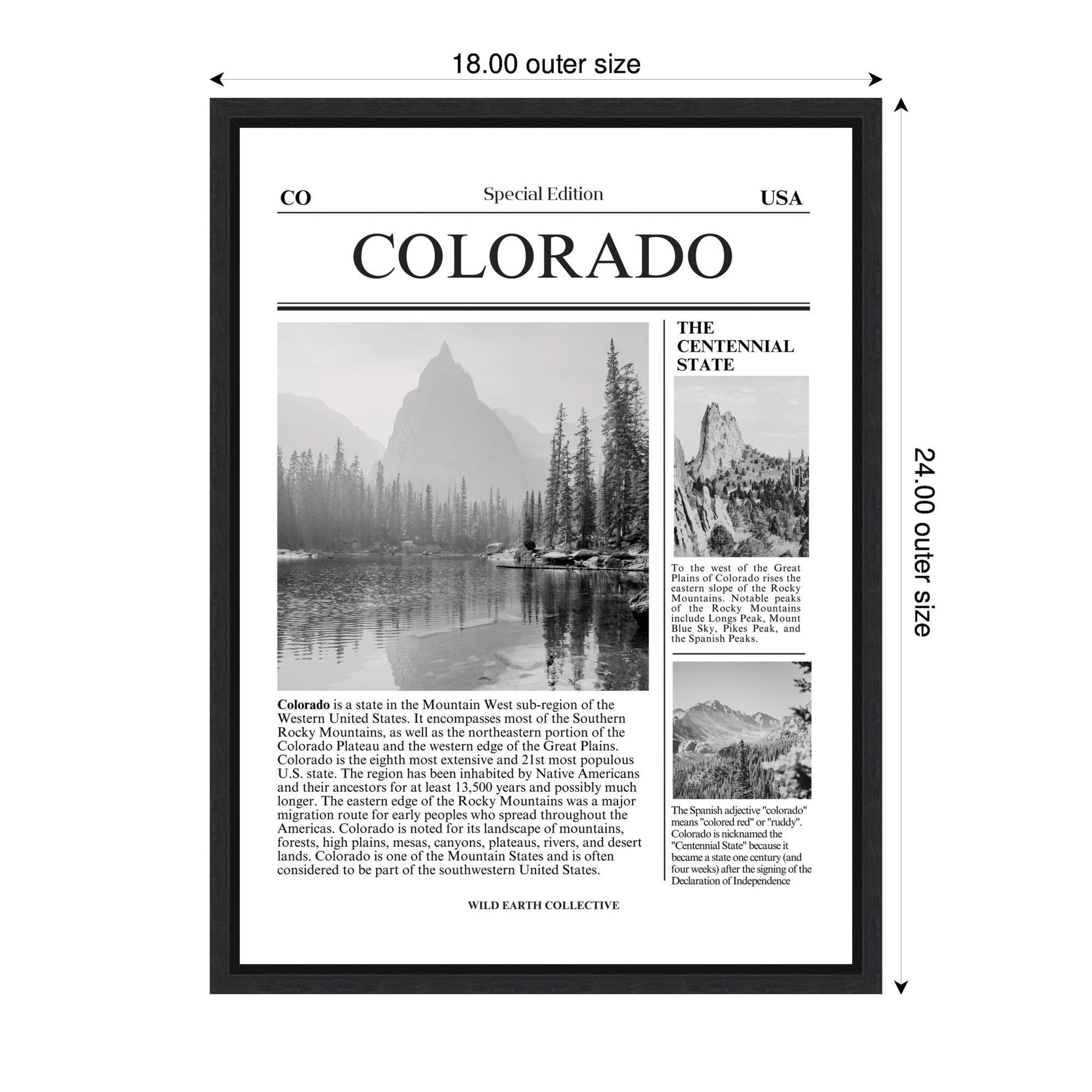 Colorado Article by Megan Ryan Framed Canvas Wall Art Print
