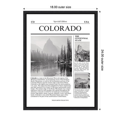 Colorado Article by Megan Ryan Framed Canvas Wall Art Print