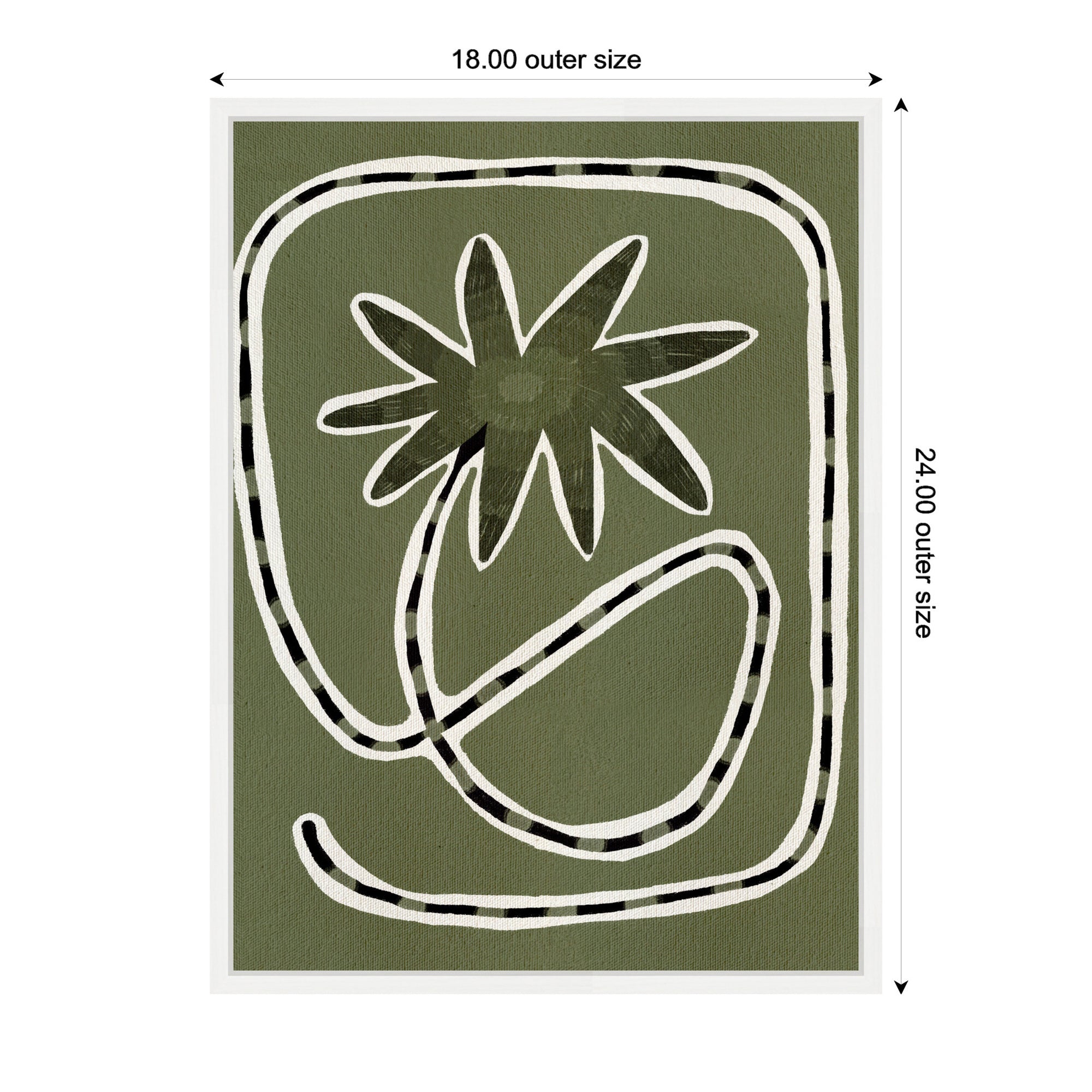 Sylvie Delicate Bloom 18 Framed Canvas by Shatha Al Dafai