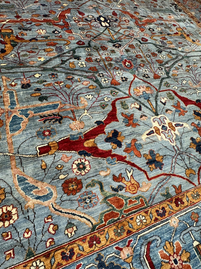 Hand-Knotted Trasitional Serapi Ghazni Wool Rug – 9’1” x 12’ – by Rugistan - product image 4 for Resin Society