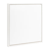 Square white canvas with a white ornate frame featuring small bead-like decorative pattern, shown angled on a white background.