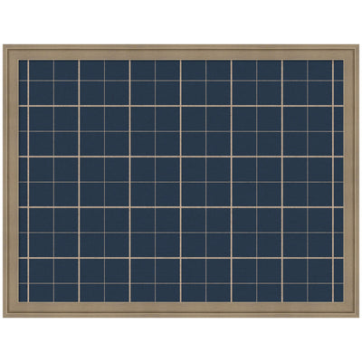 Framed Fabric Pinboard with navy blue geometric plaid pattern in a simple wooden frame hanging on wall