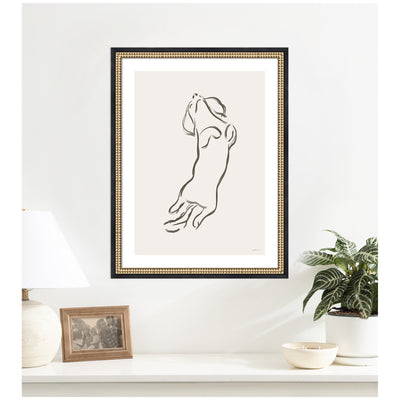 Dachshund Dog by Gabrielly Guedes Framed Wall Art Print