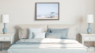 Blake Pale Blue Life Guard Tower Framed Printed Glass by Caroline Mint by kateandlaurel - product image 6 for Resin Society