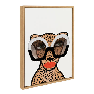 Sylvie Cheetah 4 Framed Canvas by Kendra Dandy of Bouffants and Broken Hearts