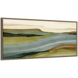 Framed canvas wall art titled Natures Charm l Panel by Nikita Jariwala, showing a natural motif in walnut brown Sylvie frame