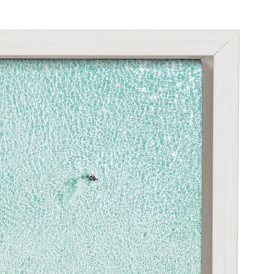 Sylvie Turquoise Beach from Above Framed Canvas