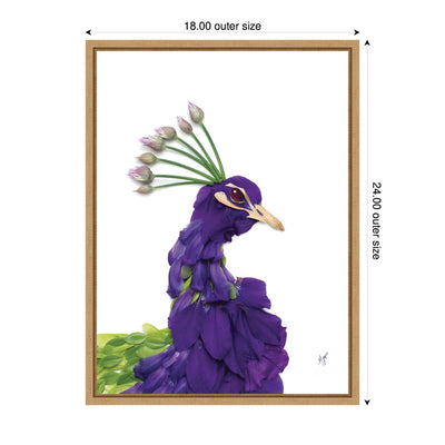 Peacock by Madeline Jeppesen Framed Canvas Wall Art Print