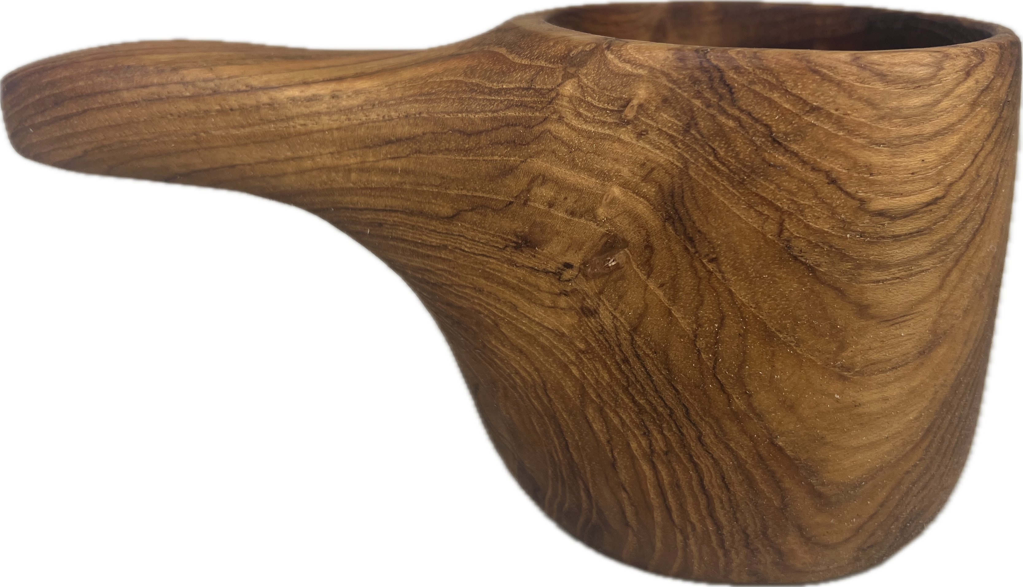Teak Kuksa Coffee & Tea Mug with hanging hole