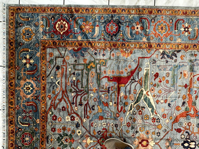 Hand-Knotted Trasitional Serapi Ghazni Wool Rug – 9’1” x 12’ – by Rugistan - product image 9 for Resin Society