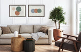 Sylvie Abstract Soft Circles Part 1 and 2 Framed Canvas Set by by kateandlaurel - product image 6 for Resin Society