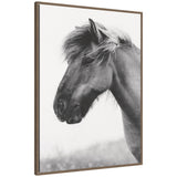 AA Indomitable by Alicia Abla framed canvas wall art print showing abstract shapes in blues and warm tones