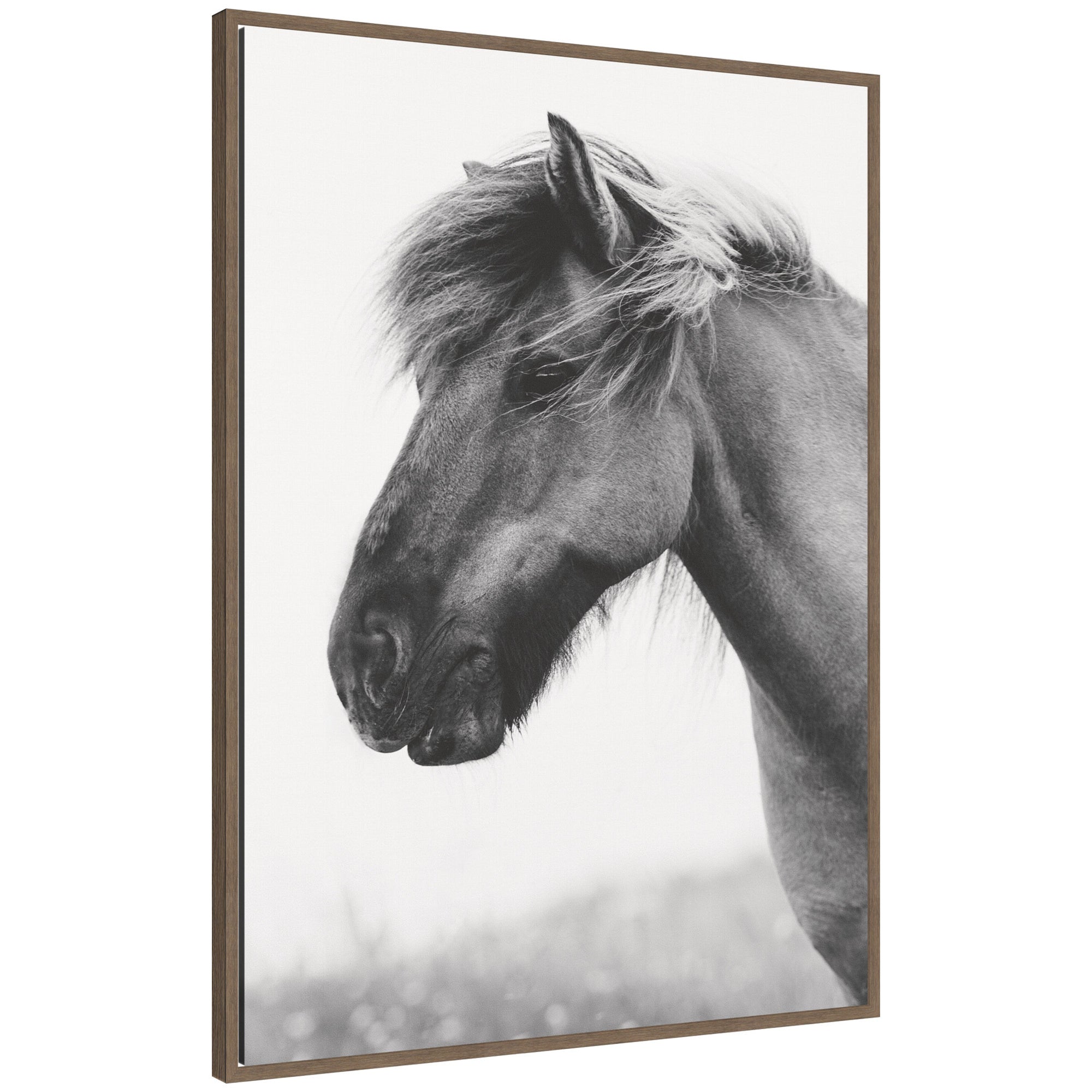 AA Indomitable by Alicia Abla framed canvas wall art print showing abstract shapes in blues and warm tones