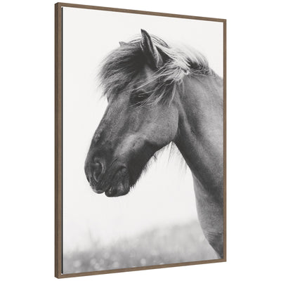 AA Indomitable by Alicia Abla framed canvas wall art print showing abstract shapes in blues and warm tones