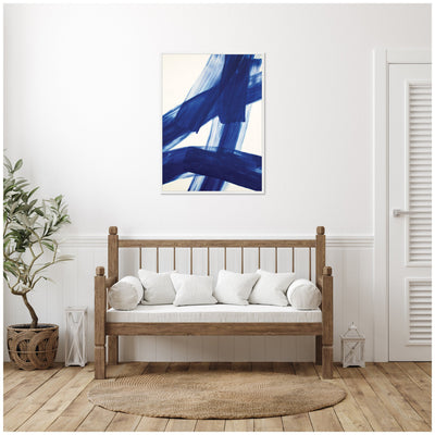 Cobalt Mark No.
3 by Amy Lighthall Framed Canvas Wall Art Print
