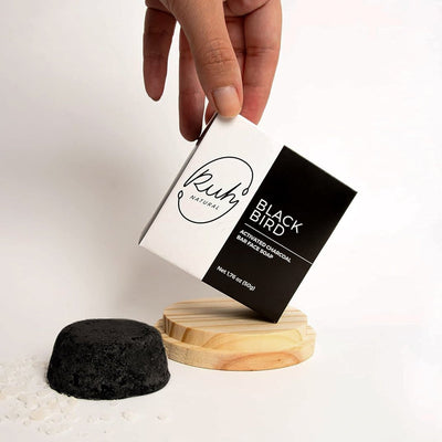 Activated Charcoal Bar Face Soap - Blackbird by Porto Boutique - product image 5 for Resin Society