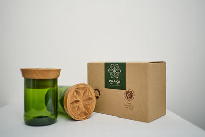 Hiliki Jar - Dark Green - Large (set of 2) by Mbare Ltd - product image 3 for Resin Society