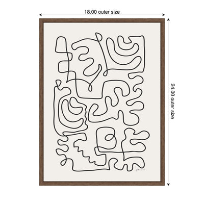 Connected Lines by Gabrielly Guedes Framed Canvas Wall Art Print