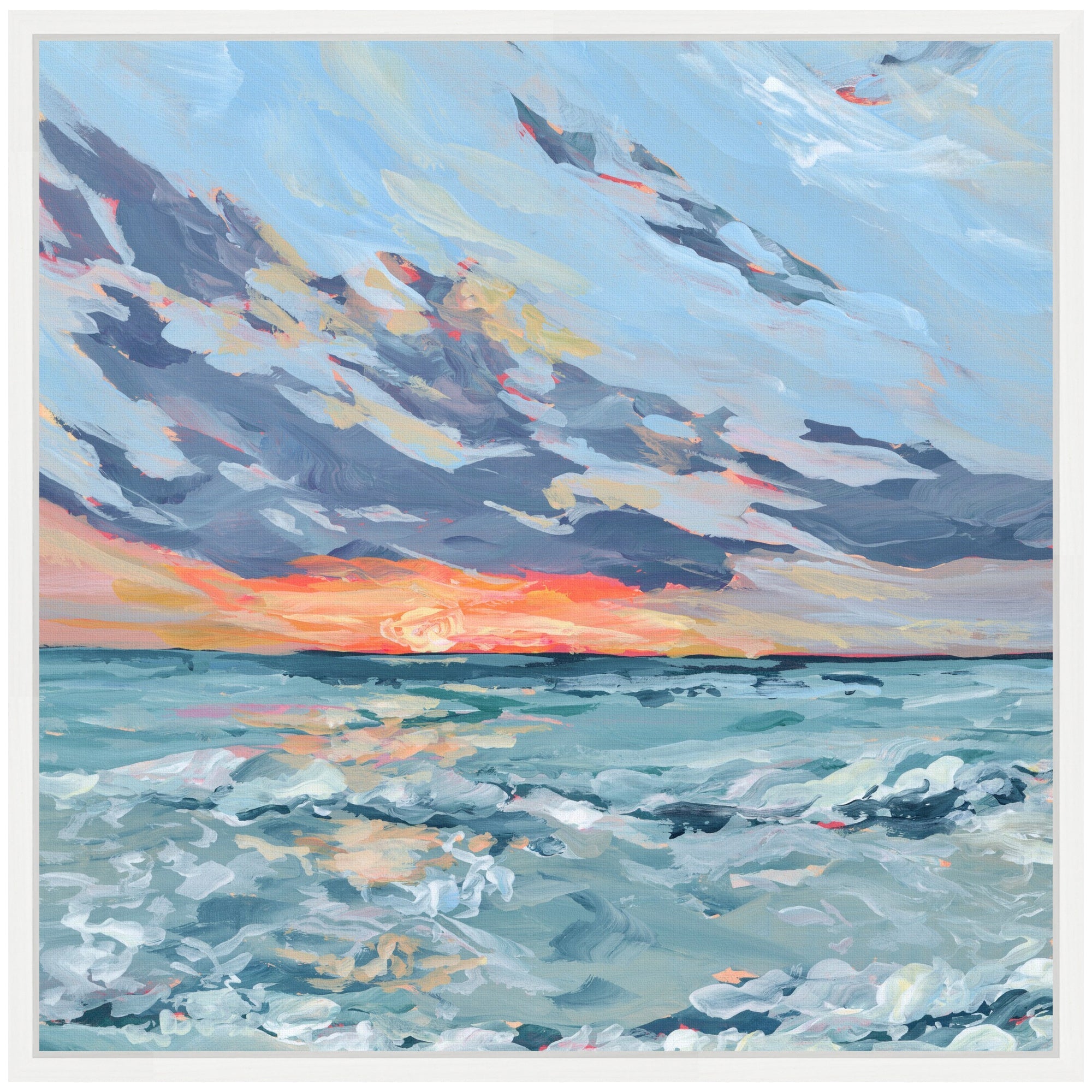 Sylvie Anna Maria Island Florida Framed Canvas by Emily Kenney