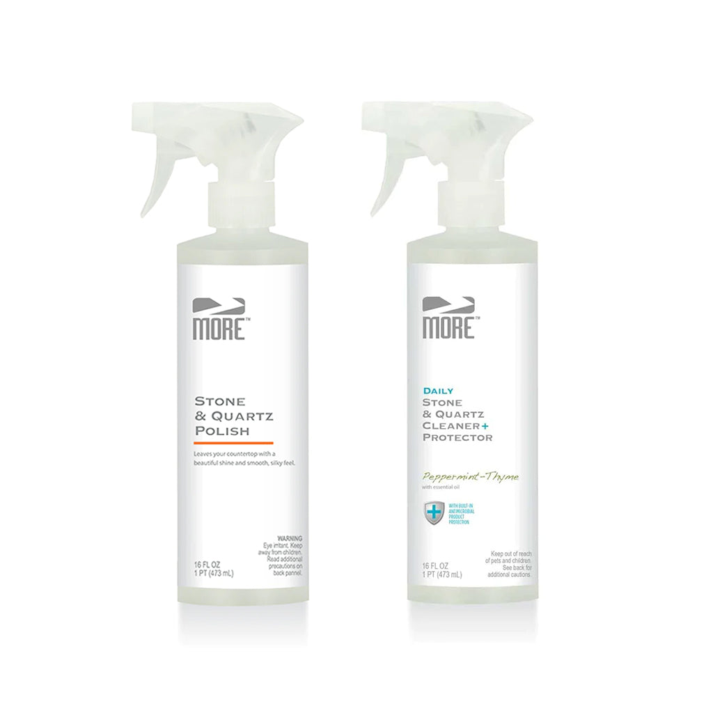 MORE® Twin Pack bottles for stone and quartz surface care