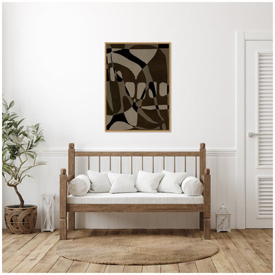 Sylvie Contour 1 Framed Canvas by Shatha Al Dafai