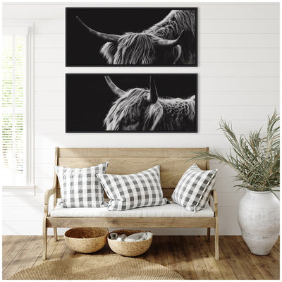 Scottish Highland Panel 2 Piece Framed Canvas Wall Art Set by Crystal Lynn Collins
