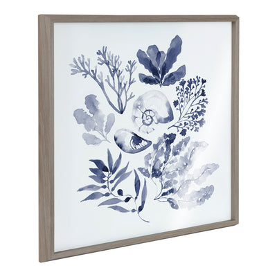 Blake Indigo Shells Framed Printed Acrylic by Sara Berrenson by kateandlaurel - main product image for Resin Society