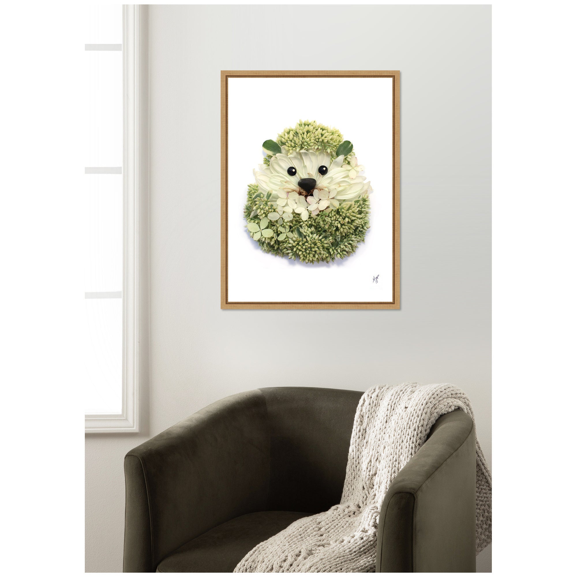Hedgehog by Madeline Jeppesen Framed Canvas Wall Art Print
