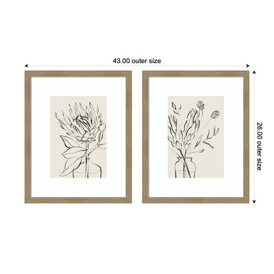 SB Protea Sketch No.
1 & No.
2 2 Piece Framed Wall Art Print Set by Sara Berrenson