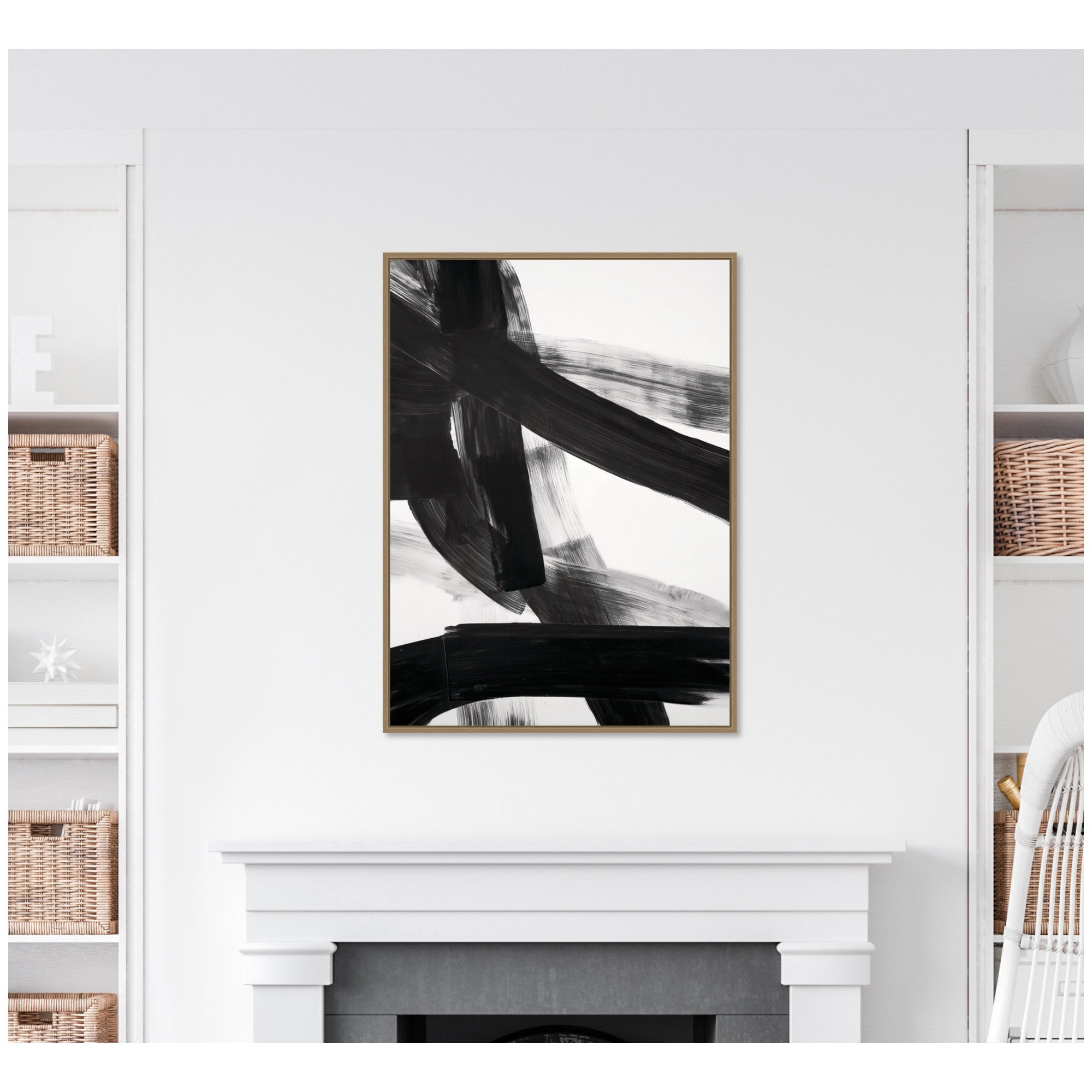 Black Mark No.
1 by Amy Lighthall Framed Canvas Wall Art Print