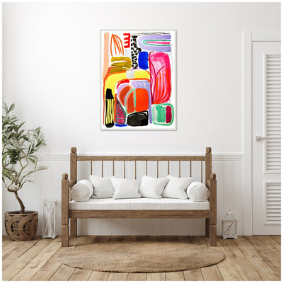 Sylvie Abstract 08 Framed Canvas by Emma Daisy