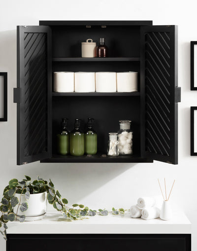 Mezzeta Tall Wood Bath Cabinet