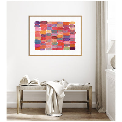 LD Palette Patchwork by Lordy Dordie Framed Canvas Wall Art Print