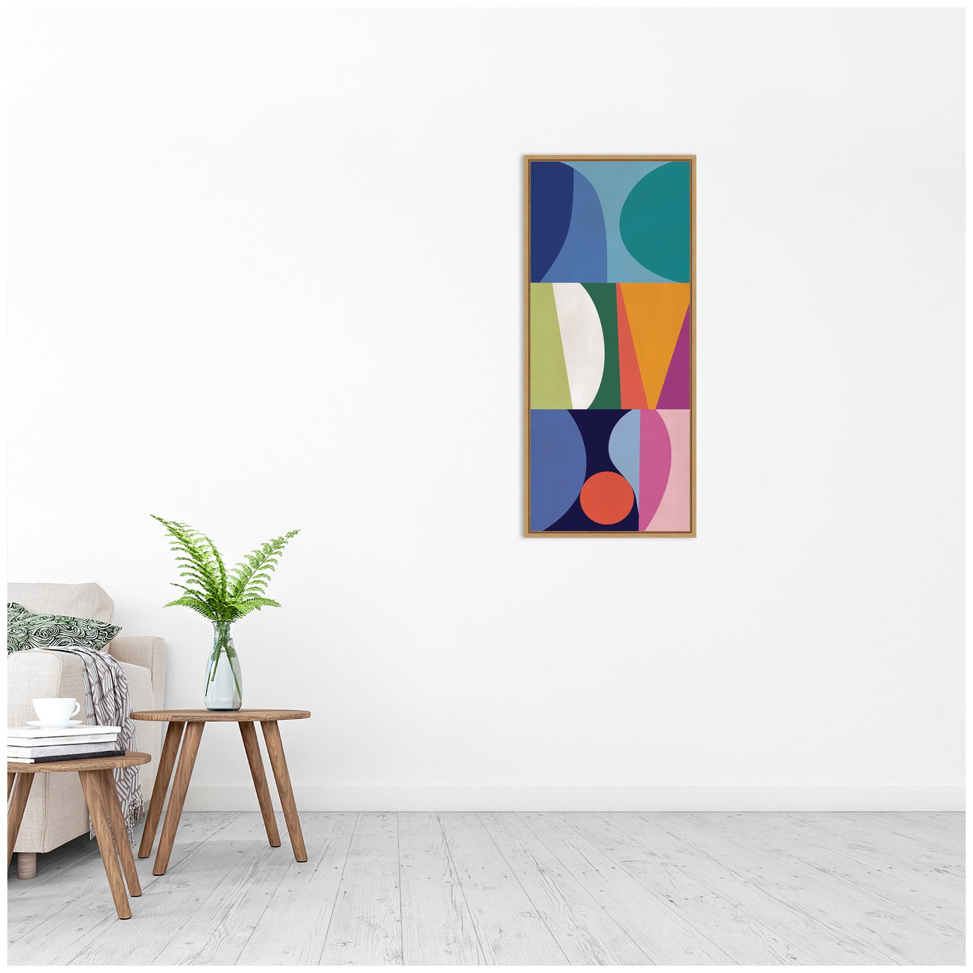 Abstract 02 Panel 2 by Rachel Lee Framed Canvas Wall Art Print