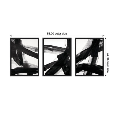 Black Mark No.
1, No.
2, & No.
3 3 Piece Framed Canvas Wall Art Set by Amy Lighthall