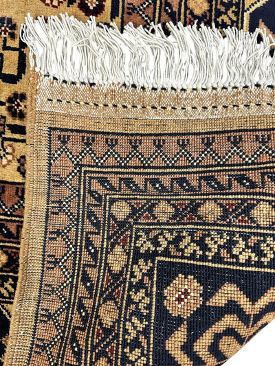 Hand-Knotted Afghan Bukhara Rug 8'4" x 11'10" - Wool, Geometric Patterns by Rugistan - product image 5 for Resin Society