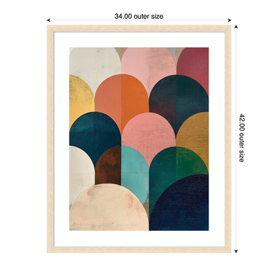 Framed Art Minimalist Geometric Abstract Jewel Tone by The Creative Bunch Studio